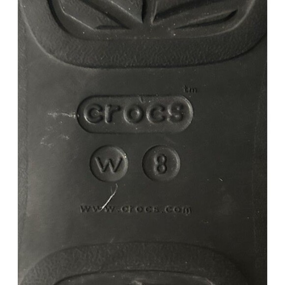 Crocs Boca Lite Ride Womens Size 8 Wedge Black Flip Flops Comfort Casual Sandals - Picture 11 of 11